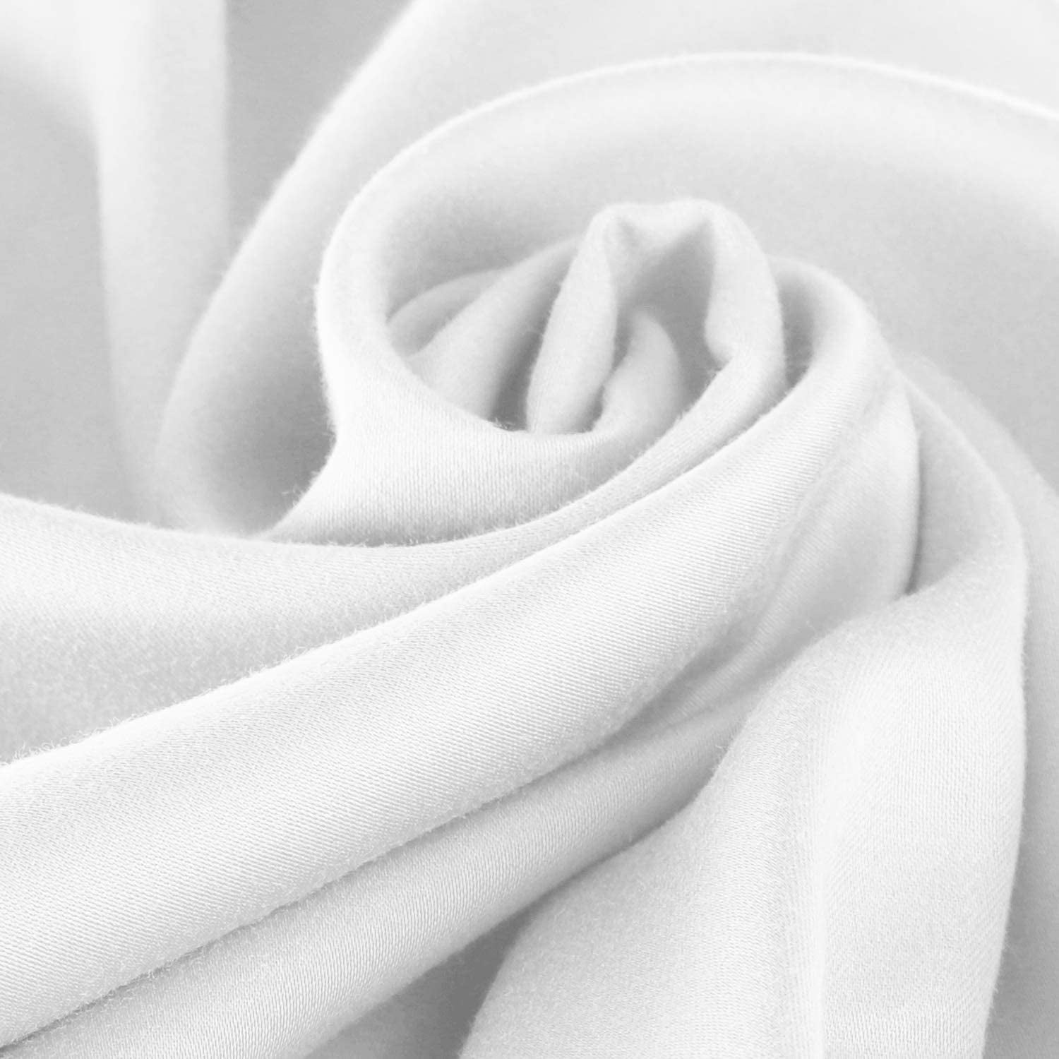 Nestl® 1000 Thread Count Premium Cotton Blend 6 Piece Duvet Cover Set, Includes Duvet Cover, Deep Pocket Fitted Sheet, 2 Pillow Cases, 2 Pillow Shams - Lightweight, hypoallergenic - Queen, White