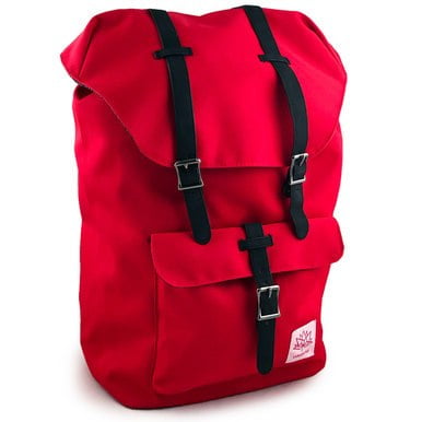 red backpack
