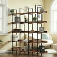 thumbnail image 3 of 5Tier Industrial Bookshelf Freestanding Bookcases Open Display Storage - 70.9"H White, 3 of 5