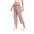thumbnail image 3 of MoFiz Womens Capris with Pockets Loose Fit Casual Capri Pants Dressy Lightweight Ladies Baggy Cargo Pants for Hiking, 3 of 6