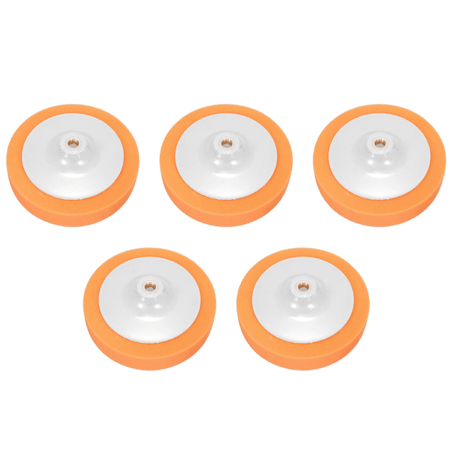 5pcs 7 Inch 180mm Car Polishing Buffing Head Mop Pad Soft Sponge with M14 Thread,5 x Buffing Sponge,Random Color