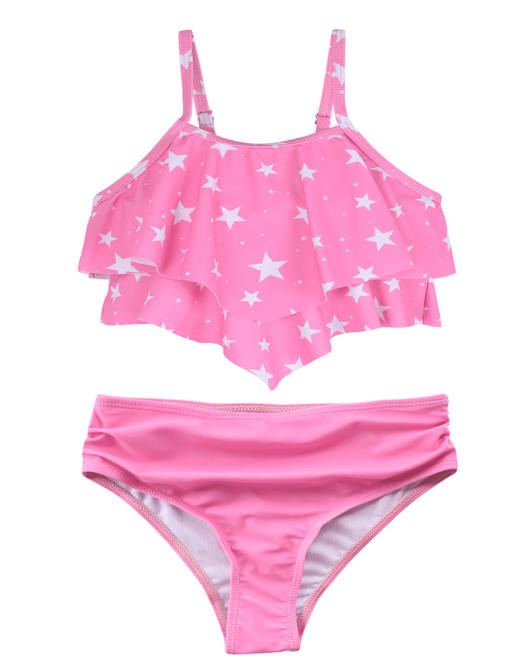 alleen optellen stapel Hilor Girls Swimsuit Flounce Two Piece Bathing Suits Kids Ruffled Bikini  Set - Walmart.com