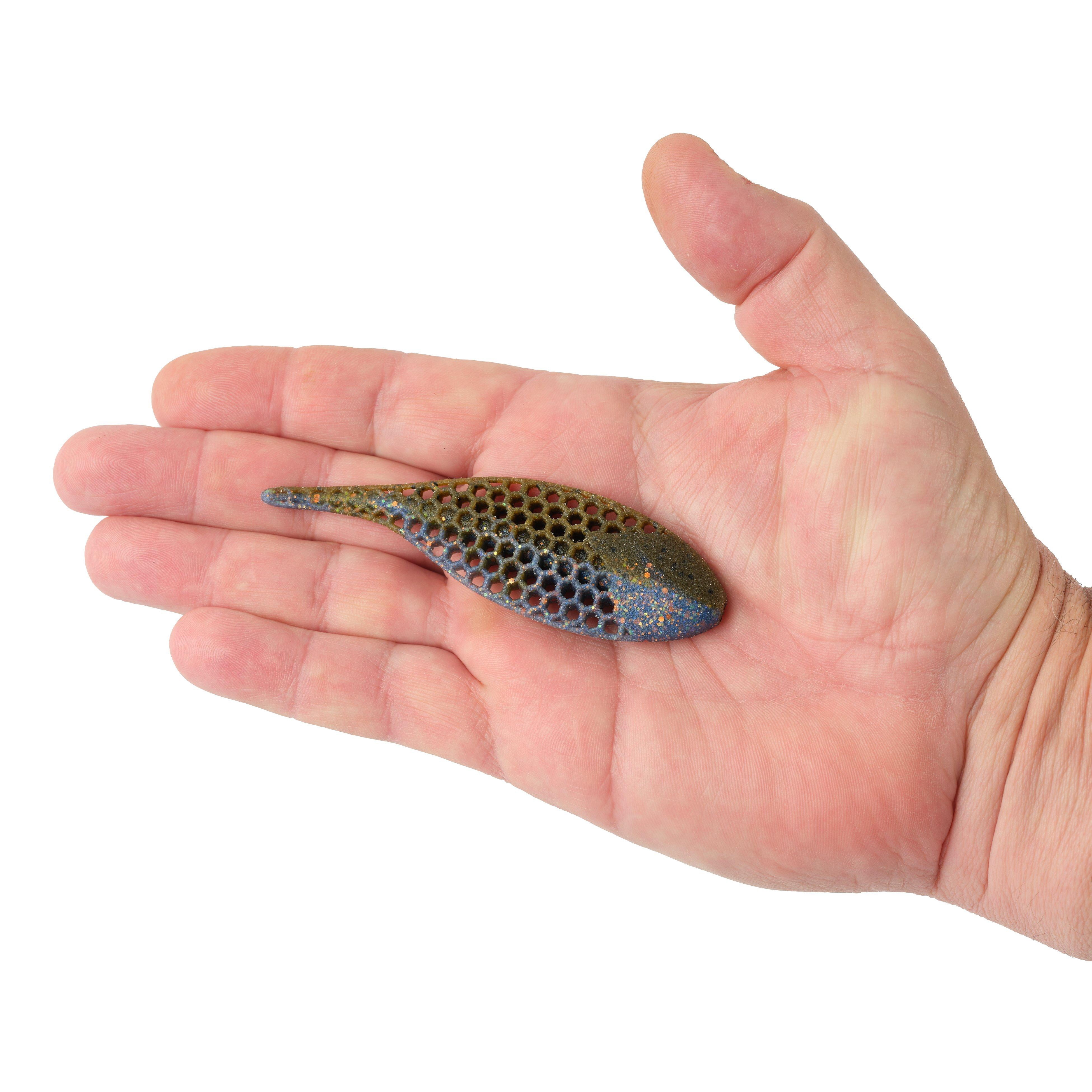 Berkley PowerBait® MaxScent Flux-Gill Fishing Soft Bait, 3.5 in, Dark Gill (6-Count)