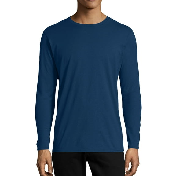 Hanes Men's and Big Men's Nano-T Long Sleeve Tee, Up To Size 3XL