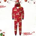 thumbnail image 2 of Odeerbi Christmas Onesie Pajamas for Family Holiday Sleep Jumpsuit Long Sleeve Family Christmas Pajamas Matching Sets Dad Printed Loungewear Jumpsuit Sleepwear Xmas PJs Set Red, 2 of 9