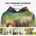 thumbnail image 4 of Haiem Daisy Sleeping Sloth for Women's Fashion Hoodies & Sweatshirts with Kangaroo Pocket,Hooded Sweatshirt with Eye-catching Drawstrings-Medium, 4 of 7
