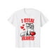 thumbnail image 2 of Valentines Day Dinosaur I Steal Hearts Boys Men Love T rex T-Shirt, 2 of 7