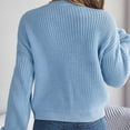 thumbnail image 4 of CaiJunJia Sweaters for Women No Boundaries Fall Winter Women's Casual Knitted Sweater Long Sleeves Round Neck Loose Pullover Tops Blouse, 4 of 4