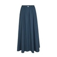 thumbnail image 2 of Aojekbee Women's Long Skirts Plaid Elastic Waist A-line Skirts Spring Summer Casual Skirts Streetwear, 2 of 10