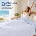 thumbnail image 5 of SUNNY HEAT Cooling Summer Comforter King Size 90"x108", Cooling Blanket for Hot Sleepers, Lightweight Breathable Double-Sided Quilt, Leopard Ice Blue, 5 of 10