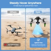 BEEPRINCESS 4.3 Screen RC Drone, 1080P Camera, Brushless Motor, 2 Batteries 30 Min Flight, 2.4G Quadcopter for Beginners