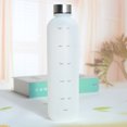 thumbnail image 3 of Naiovety Botella de agua de 1000ml, vaso portátil para exteriores, tapa de acero inoxidable, taza para beber, reutilizable, para estudiantes, escuela, Kits de desorden para acampar Blanco Naiovety OD028155-01, 3 of 6