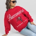 thumbnail image 4 of Women's Gameday Couture Red Tampa Bay Buccaneers Legacy Club Premium Fleece Drop Shoulder Oversized Sweatshirt, 4 of 5