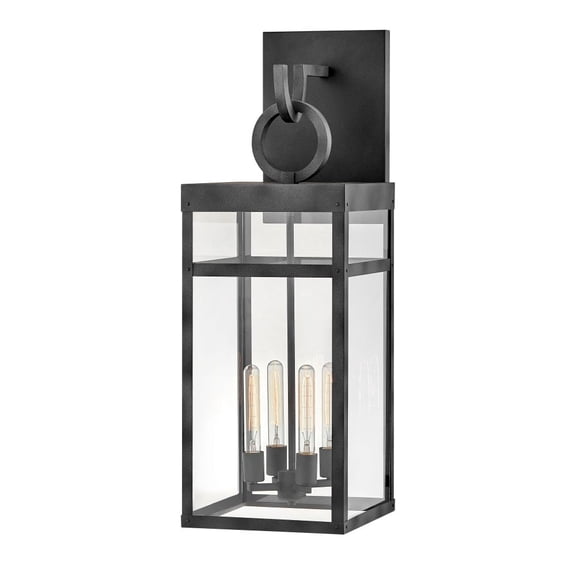 2809DZ-LL Hinkley Lighting Porter - 4 Light Extra Large Outdoor Wall Lantern-Aged Zinc Finish-LED Lamping Type
