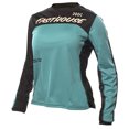 thumbnail image 1 of FASTHOUSE : WOMENS CLASSIC MERCURY LS JERSEY : BLACK/TEAL : XS, 1 of 1
