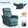 thumbnail image 3 of Korser Small Power Zero Gravity Recliner Chairs for Adults with USB&Type-C Ports for Living Room,Teal, 3 of 8