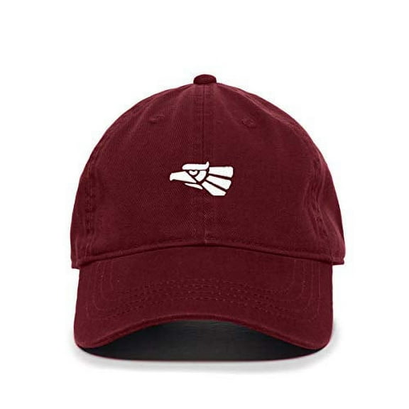 Mexican Eagle Baseball Cap Embroidered Cotton Adjustable Dad Hat Burgundy