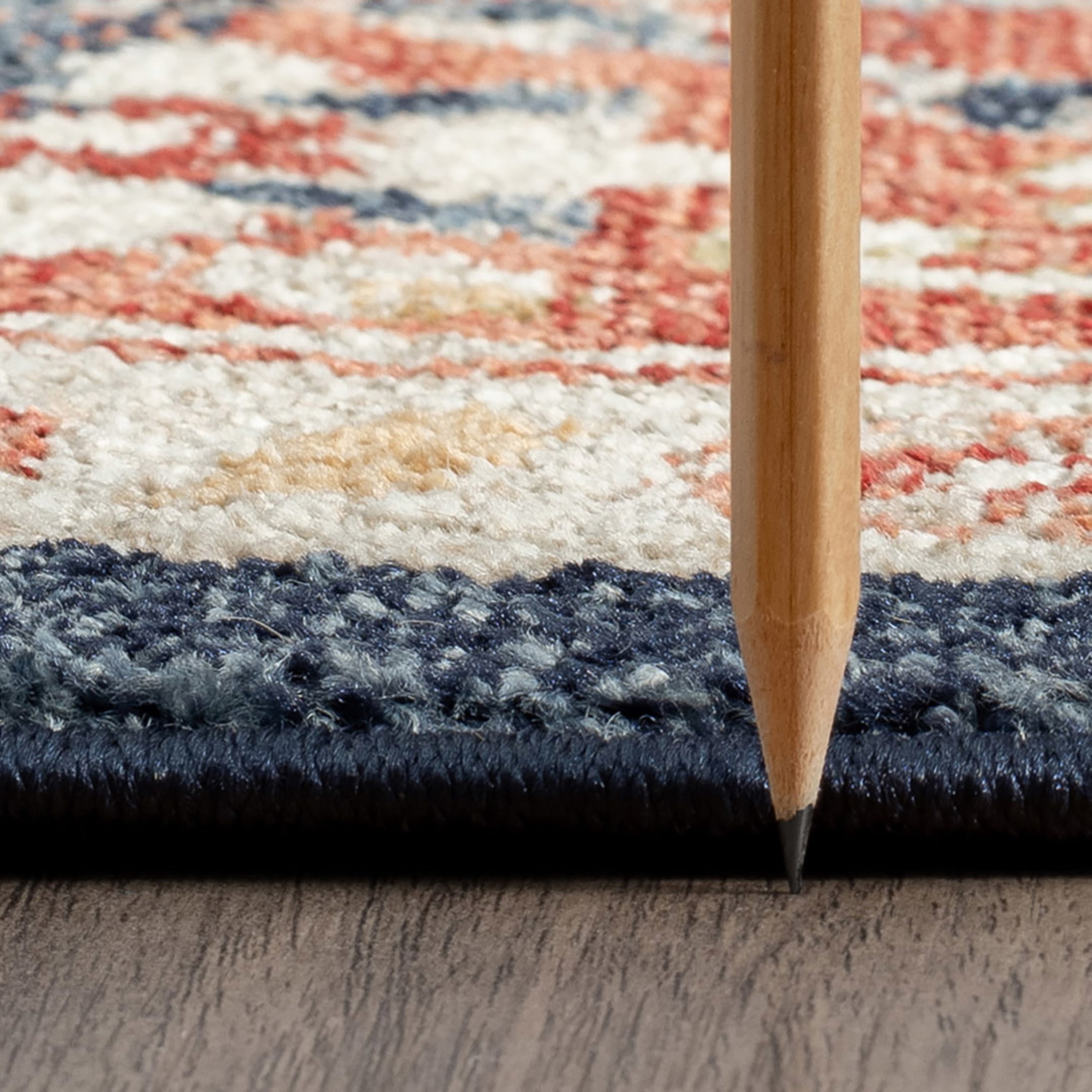 Traditional 8x10 Area Rug (7'11'' x 10'3'') Oriental Rust, Rust Living Room Easy to Clean