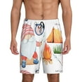 thumbnail image 2 of Picia Gnome Camping Pajama Shorts for Men, Men's Pajama Bottoms, Sleepwear,Short Pajama Pants-3X-Large, 2 of 9