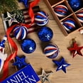 thumbnail image 4 of AZXY 4th of July Decorations,Patriotic Ornaments,Independence Day 6cm 9pcs Box Set Electroplating Hand Drawn Red White Blue Day Decoration Decoration, 4 of 9