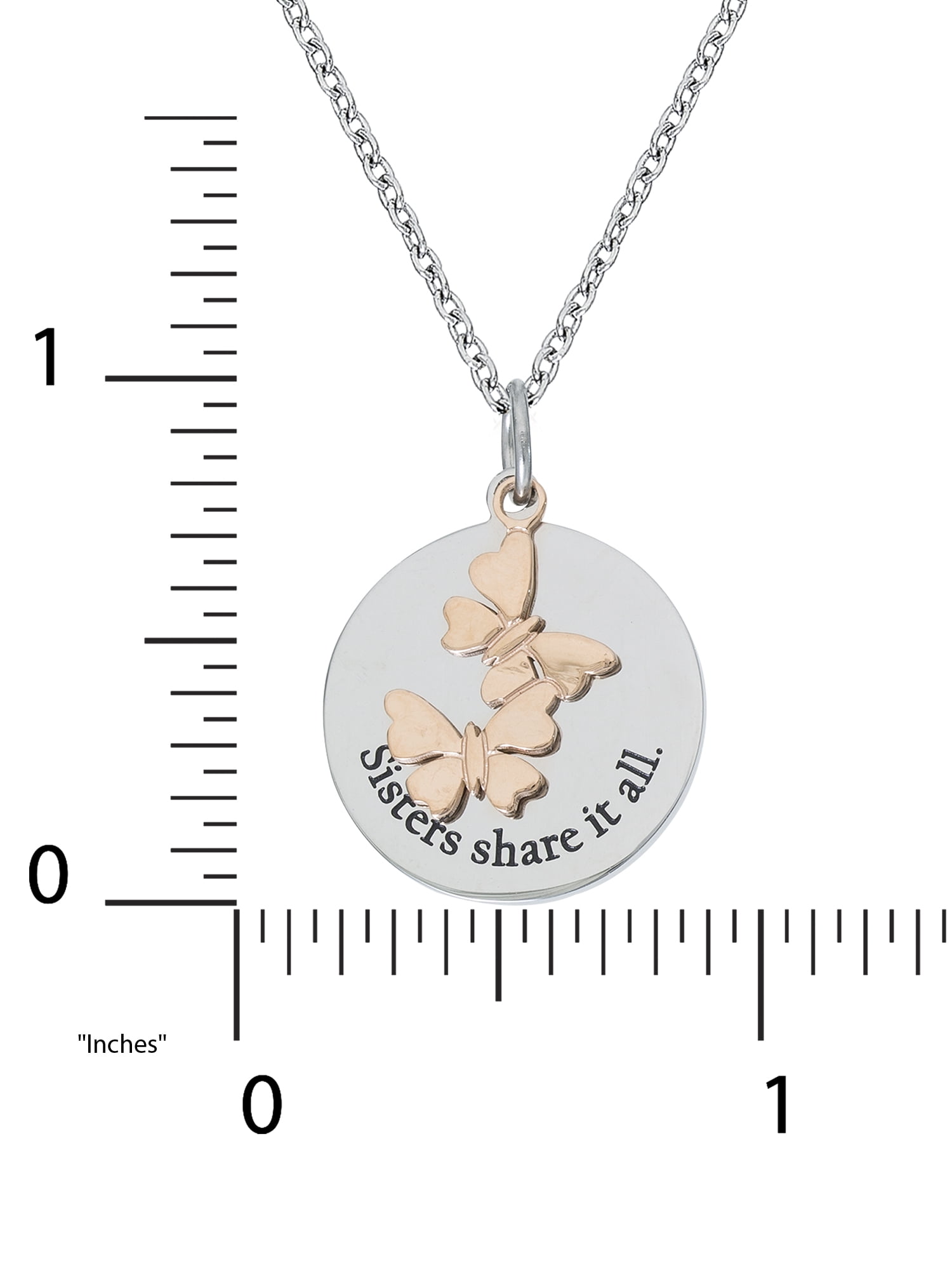 Connections from Hallmark Pendant in Pink, Stainless Steel, Includes Gift Box, 18” + 2” Extender