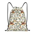 thumbnail image 1 of Xecao Hawaiian Style Pattern Sports Drawstring Backpack - String Swim Gym Bag with Wet Proof Pocket for Women&Men-Small, 1 of 6