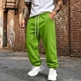 thumbnail image 2 of Men's Jogger Sweatpants Drawstring Elastic Waist Casual Relaxed Fit Athletic Solid Color Lounge Trousers with Pockets, 2 of 7