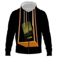thumbnail image 1 of Sudadera con capucha y cremallera para hombre, suéter holgado de gran tamaño con impresión 3D y nueva tecnología digital, estilo urbano, primavera y otoño, 1 of 6