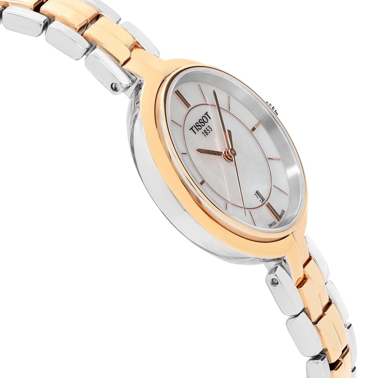 Tissot Flamingo 26mm Two Tone Steel MOP Ladies Quartz Watch  display picture 2