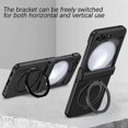 thumbnail image 3 of unique Magnetic Case For Samsung Galaxy Z Flip 6 Compatible with Magsafe, Built-in Kickstand Z Flip 6 Matte PC Shockproof Case with Hinge Protection, 3 of 5