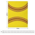 thumbnail image 2 of Baseball Stitch Yellow Soft Print Blanket Throw Blankets Warm Cozy Lightweight Couch Blanket Stuff Gifts for Women Girls Kids Mom Teens Boys, 2 of 7