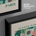 thumbnail image 4 of PixonSign Framed Canvas Print Wall Art Set Watercolor Pastel Vibrant Flower Market Prints Nature Wilderness Illustrations Modern Art Decorative Floral Botanical Minimal for Bedroom - 16"x24"x3 Black, 4 of 5