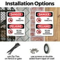 thumbnail image 3 of (2 Pack) No Forklifts Bilingual OSHA Danger Sign 18 Inch X 24 Inch Plastic Sign, Weather Resistant, UV Protected for Workplace, Business, and Construction Site, Made in the USA, 3 of 8