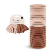 Kitsch Elastic Hair Ties, Beige, 20 ct