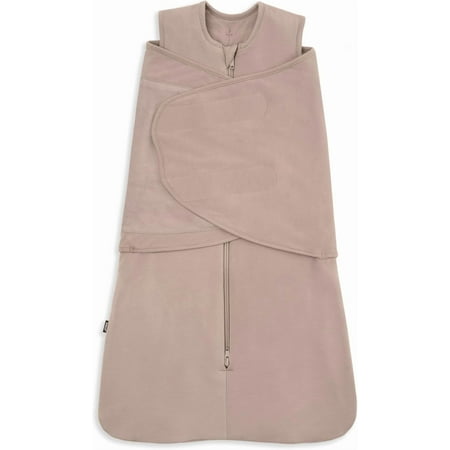 HALO SleepSack SuperSoft Swaddle, Cozy Bamboo Viscose, 3-Way Adjustable Swaddle, 2 Way Zipper, 2 TOG (Mocha, Newborn)
