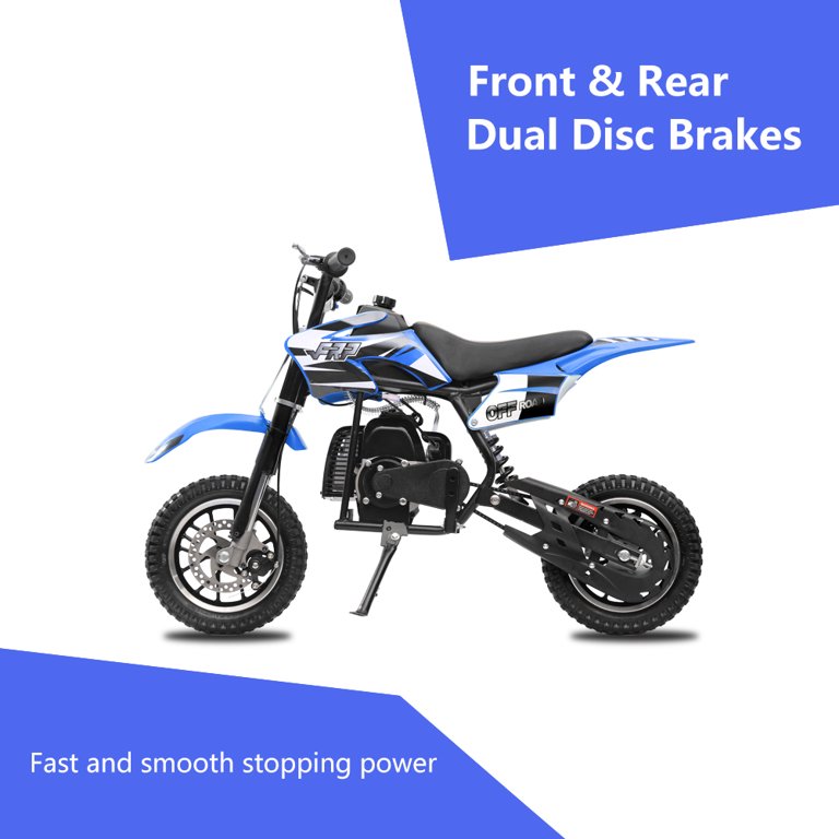 FRP DB001 Gas Dirt Bike, Kids Off-Road Mini Motorcycle, Blue
