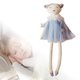 thumbnail image 3 of Muñeca de bebé suave y realista, accesorios interiores rellenos, almohada para niñas azul, 3 of 8