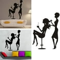 thumbnail image 4 of Hxoliqit,Wall Sticker Self-Adhesive Wallpaper Decoration,1 Pc PVC Girl Hair Salon Wall Sticker Creative Household Wall Decal Decoration For Home Barber Shop (Black,Black, 4 of 8