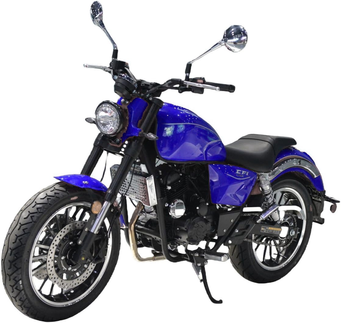 HHH 250cc Cruiser Motorcycle 6-Speed Manual Sport Transmission EFI Fuel Injection Motorcycle-Black