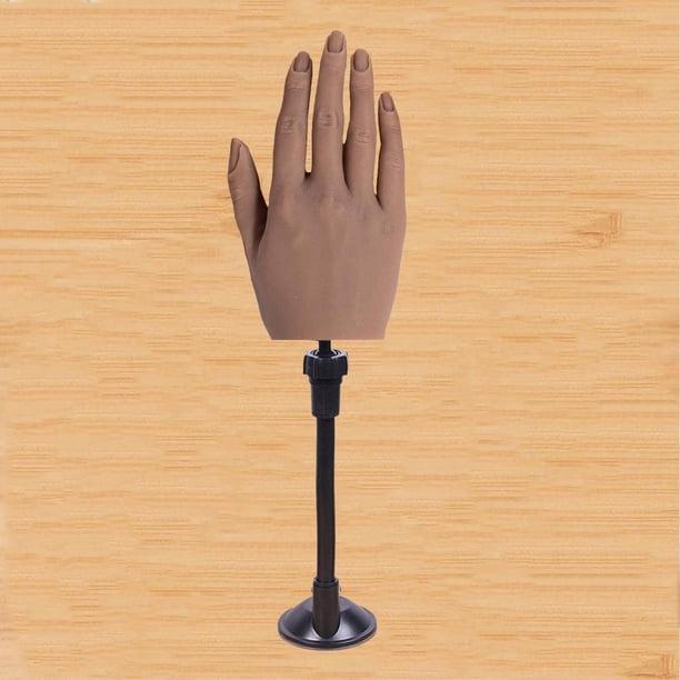 práctica de silicona para uñas acrílicas entrenamiento de uñas con soporte flexible 2 shamjiam Manos de práctica de uñas