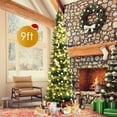 thumbnail image 2 of Topbuy 9'Artificial Slim Christmas Tree Pencil Shape Home Holiday Decoration Green, 2 of 9