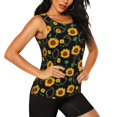 thumbnail image 2 of Hirioo Sunflowers3 for Women's Workout Tank Top Sleeveless Workout Tops Athletic Gym Shirts-Medium, 2 of 7