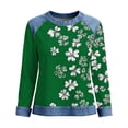 thumbnail image 5 of Fewfanhot Womens Blouses St Patrick's Shirts Clover Bow Shirt Shamrock Irish Tee Funny Clover Graphic Long Sleeve Tops, 5 of 5