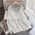 thumbnail image 6 of Yokua Summer Crochet Loose Vest Waistcoat Women Hollow-Out Knit Sleeveless Tank Top, 6 of 15
