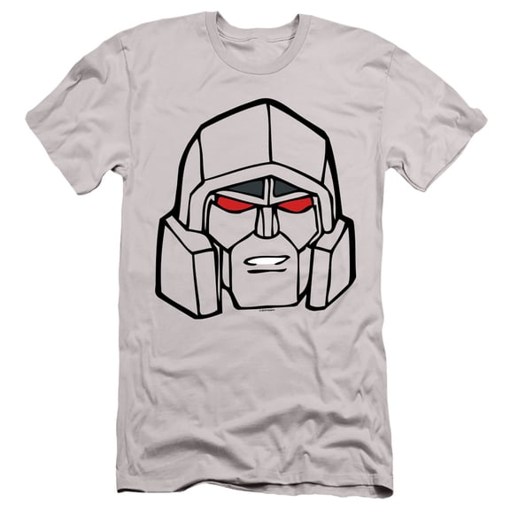 Transformers Megatron Head S/S Adult 30/1 T-Shirt Silver