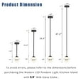 thumbnail image 6 of Modern Black Pendant Light LED with 5.9'' Frosted Glass Globe Shade Adjustable Ceiling Light for Kitchen Island Dining Room, 6 of 9