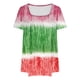thumbnail image 3 of Fiudx Ofertas Flash Del Día Mujer Moda Casual Manga Corta Suelta Camiseta Blusa Tops, 3 of 4
