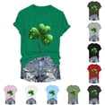 thumbnail image 2 of larppty Clover St Patricks Day Shamrock St Pattys Day Irish Shirt for Women (Light Green, 3XL), 2 of 9