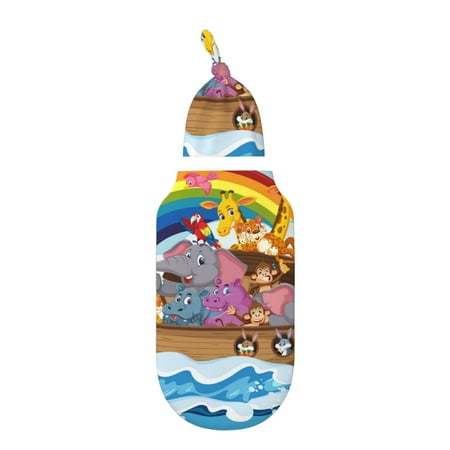 

Lukts Rainbow Animals on Noah s Ark Cap Hat for Men/Women Unstructured/Cotton