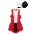 thumbnail image 5 of Zaldita Women Circus Ringmaster Bodysuit Tassel Sequins Tutu Dress Leotard Halloween Carnival Party Fancy Dress Up B Red L, 5 of 7
